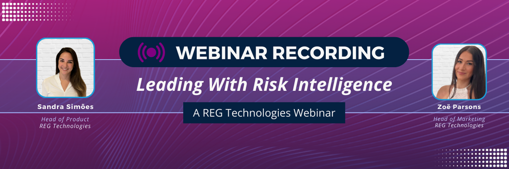 Risk intelligence webinar recording promo banner