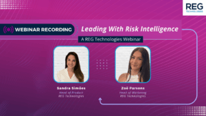 Leading with risk intelligence reg technologies webinar recording banner